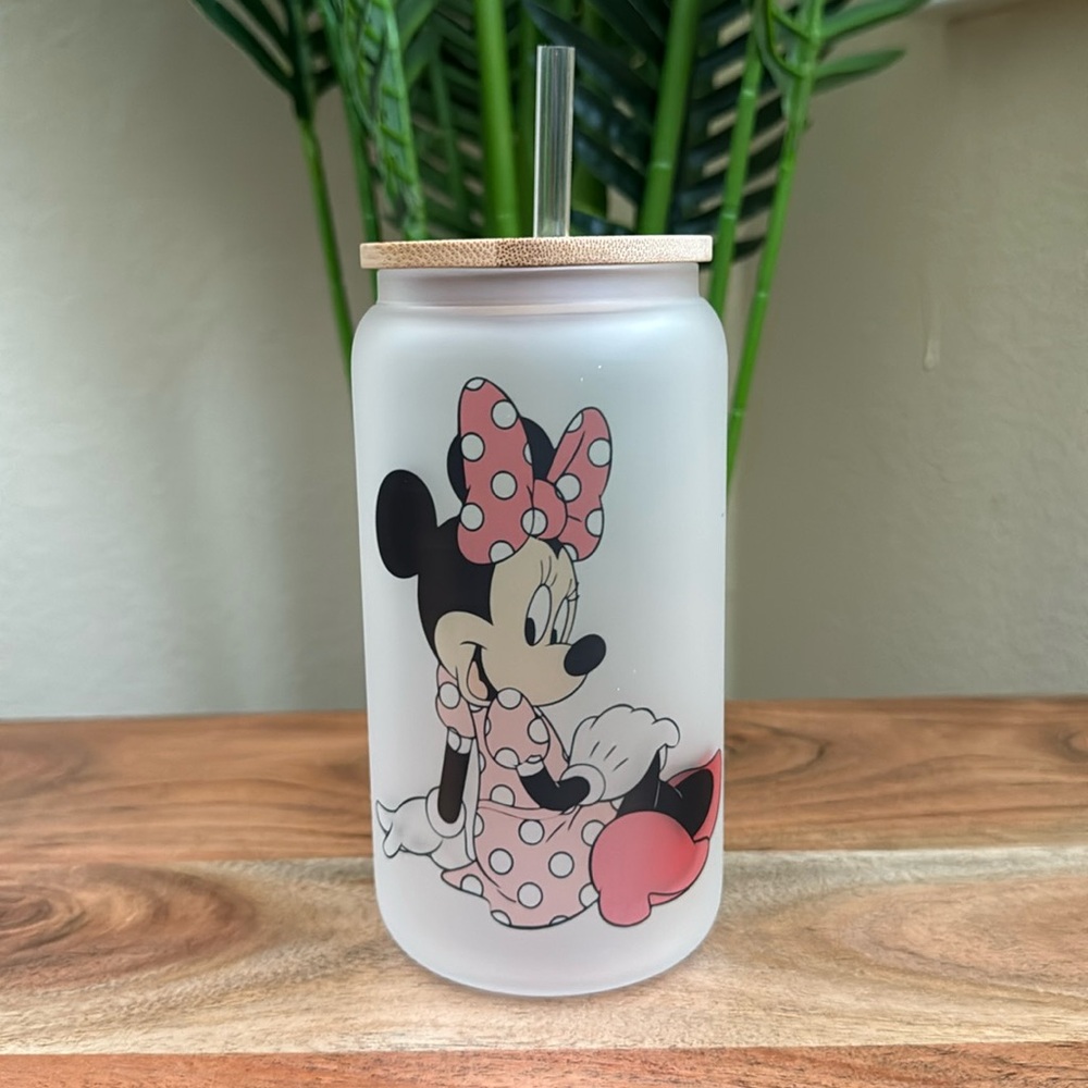 Minnie Mouse Can Glass Cup